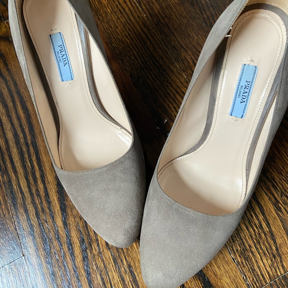 Prada suede pumps